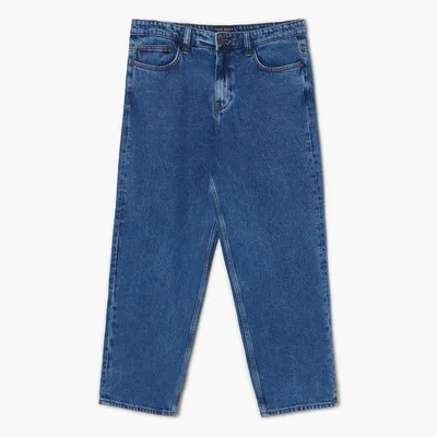 Cropp Niebieskie jeansy wide leg