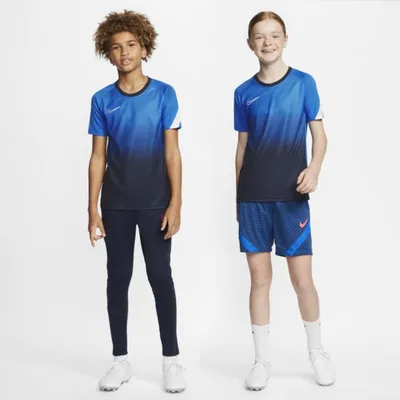 Nike Koszulka piłkarska z krótkim rękawem dla dużych dzieci Nike Dri-FIT Academy - Niebieski