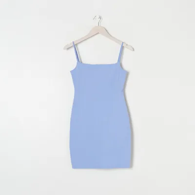 Sinsay Sukienka mini na ramiączkach - Niebieski