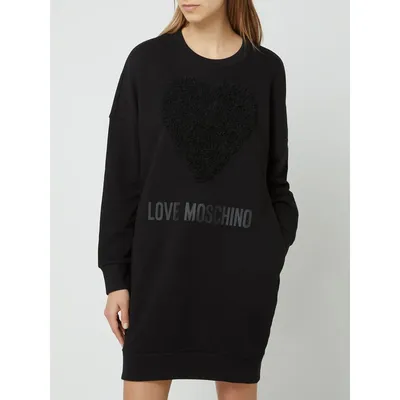 Love Moschino Love Moschino Sukienka z dzianiny dresowej z bawełny