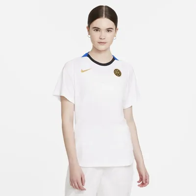 Nike Damska koszulka piłkarska z krótkim rękawem Nike Dri-FIT Inter Mediolan - Biel