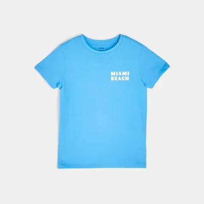 Sinsay Koszulka z nadrukiem - Niebieski