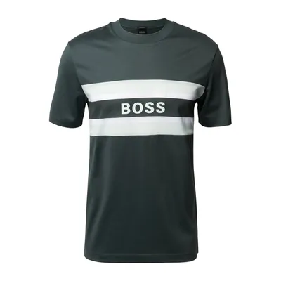 Boss BOSS T-shirt z obszyciem w kontrastowym kolorze