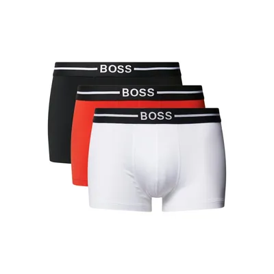 Boss BOSS Obcisłe bokserki męskie z mieszanki bawełny i elastanu w zestawie 3 szt.