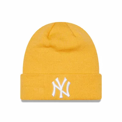 New Era Męska czapka zimowa NEW ERA LEAGUE ESS CUFF BEANIE NEW YORK YANKEES - żółta