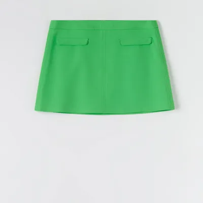 Sinsay Spódnica mini trapezowa - Zielony
