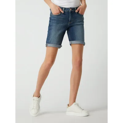 Silver Jeans Silver Jeans Bermudy jeansowe o kroju curvy fit ze średnim stanem i z dodatkiem streczu model ‘Suki’ — REPREVE®