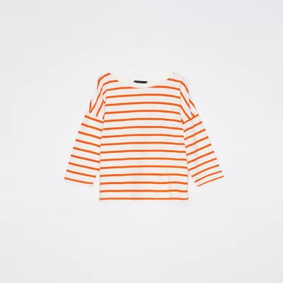 Bluza w pomarańczowe paski - Pomarańczowy