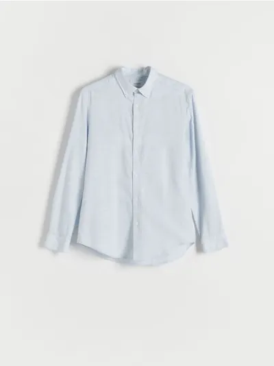 Reserved Koszula o regularnym kroju, wykonana z bawełny. - jasnoniebieski