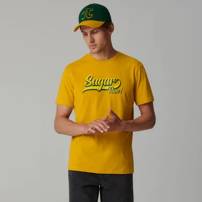 Sinsay Koszulka z nadrukiem - Żółty