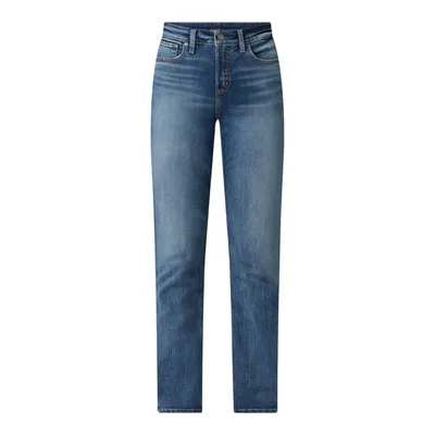 Silver Jeans Silver Jeans Jeansy z wysokim stanem o kroju straight fit z dodatkiem streczu model ‘Avery’