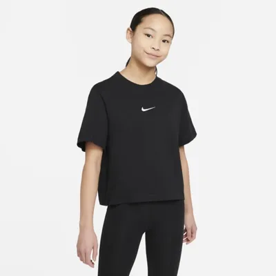 Nike T-shirt dla dużych dzieci (dziewcząt) Nike Sportswear - Czerń