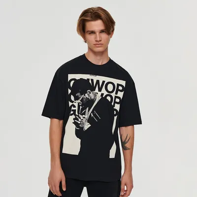 House Koszulka z nadrukiem Gucci Mane czarna - Czarny