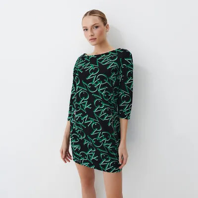 Mohito Sukienka w modny wzór mini - Zielony