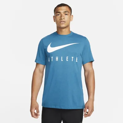 Nike Męski T-shirt treningowy Nike Dri-FIT - Niebieski
