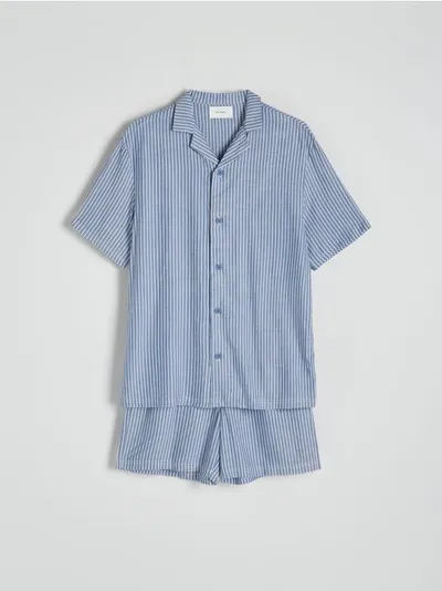 Reserved Piżama o swobodnym kroju, wykonana z wiskozy. - jasnoniebieski