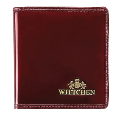 Wittchen Damski portfel ze skóry lakierowany mały