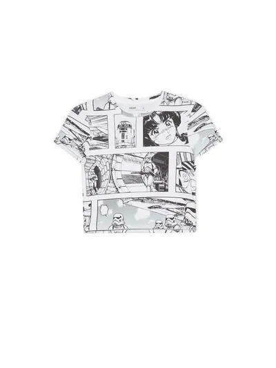 Cropp Krótki t-shirt z motywem mangi