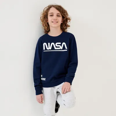 Sinsay Bluza NASA - Granatowy