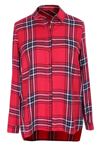 XL-ka Czerwona koszula w kratę PAMELA