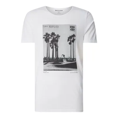 Review REVIEW T-shirt o kroju longer fit z foto printem