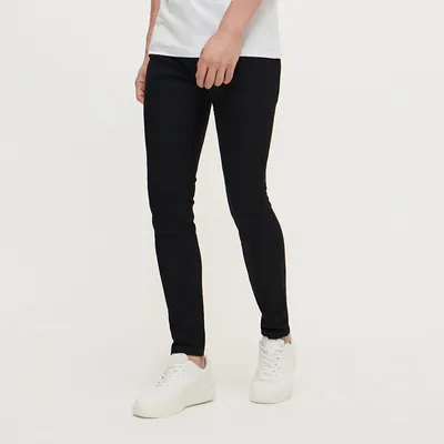House Czarne jeansy super skinny fit z elastycznej tkaniny - Czarny