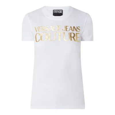 Versace Jeans Couture Versace Jeans Couture T-shirt z logo z efektem metalicznym
