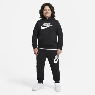 Nike Bluza z kapturem dla dużych dzieci (chłopców) Nike Sportswear Club Fleece (o wydłużonym rozmiarze) - Czerń