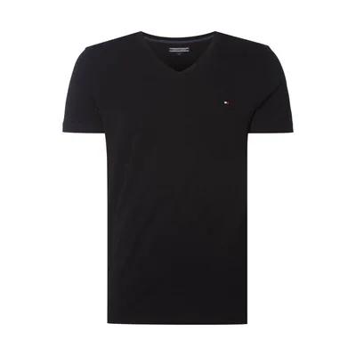 Tommy Hilfiger Tommy Hilfiger T-shirt o kroju Slim Fit z dekoltem w serek