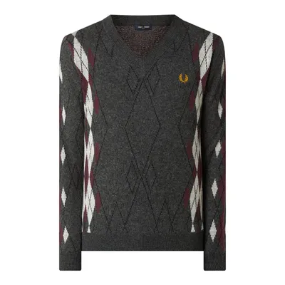 Fred Perry Fred Perry Sweter ze wzorem w romby