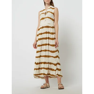 Cream Cream Długa sukienka z efektem batiku model ‘Leigh’