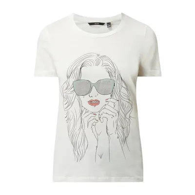 Vero Moda Vero Moda T-shirt z bawełny ekologicznej model ‘Berta Francis’