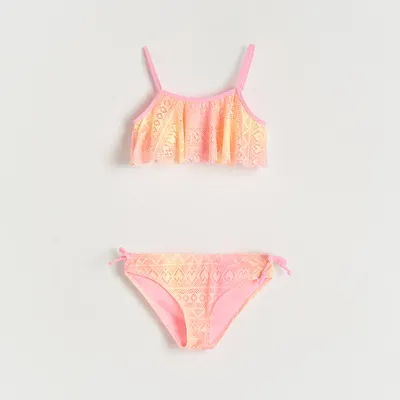 Reserved Dwuczęściowy strój kąpielowy - Różowy