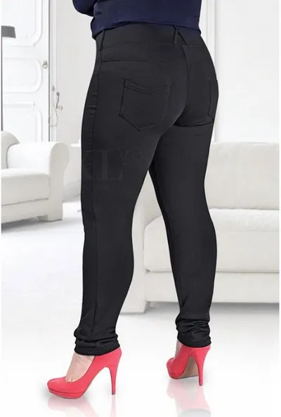 XL-ka Czarne legginsy plus size OCIEPLANE AMELIA