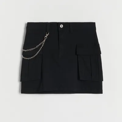 Reserved Spódnica z kieszeniami - Czarny