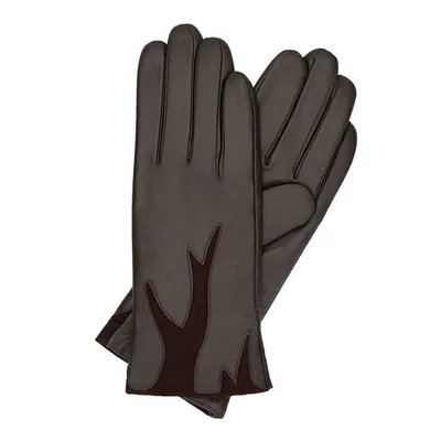 Wittchen Damskie rękawiczki ze skóry z zamszową wstawką