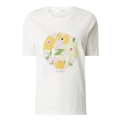 Selected Femme Selected Femme T-shirt z bawełny ekologicznej model ‘Kinja’