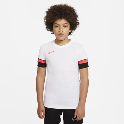 Nike Koszulka piłkarska z krótkim rękawem dla dużych dzieci Nike Dri-FIT Academy - Biel