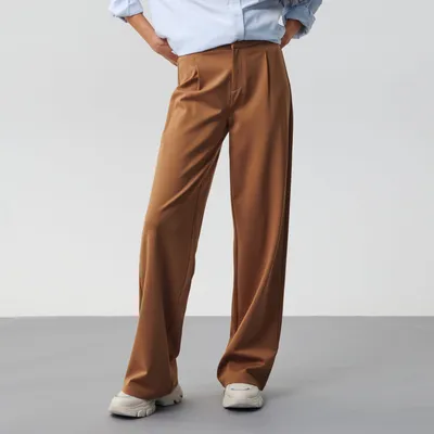 Sinsay Spodnie z wiskozy - Beżowy