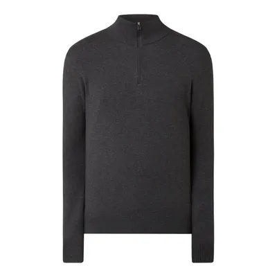 Selected Homme Selected Homme Bluza z kołnierzem z bawełny pima model ‘Berg’