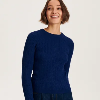Reserved Sweter z wiskozy - Niebieski