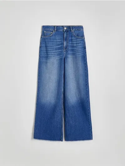 Reserved Jeansy z kolekcji PREMIUM, uszyte z bawełny. - niebieski