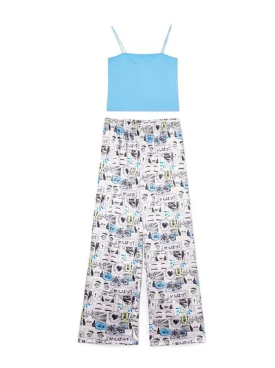 Cropp Dwucześciowa piżama z motywem mangi