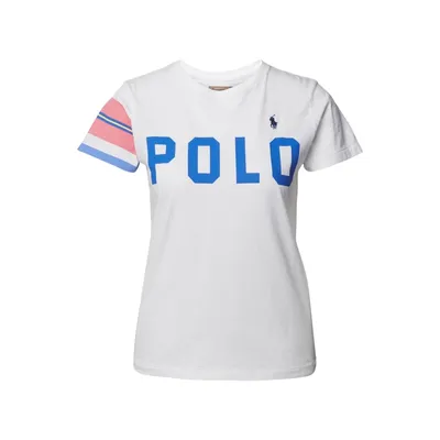 Polo Ralph Lauren Polo Ralph Lauren T-shirt z nadrukiem z logo i paskami w kontrastowym kolorze
