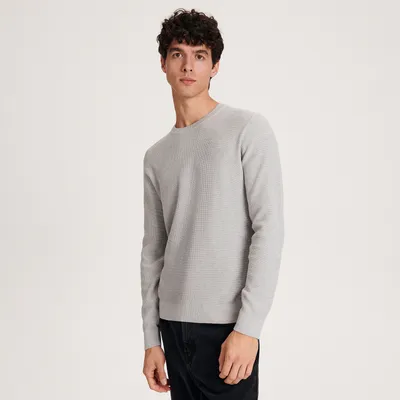 Reserved Bawełniany sweter - Jasny szary