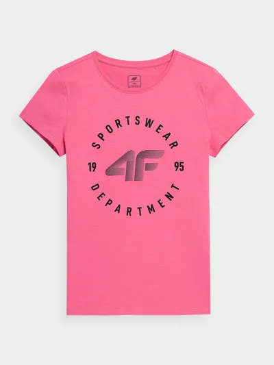 4F T-shirt z nadrukiem dziewczęcy