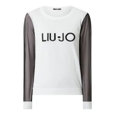 Liu Jo LIU JO SPORT Sweter z wyhaftowanym logo model ‘Maglia Chiusa’