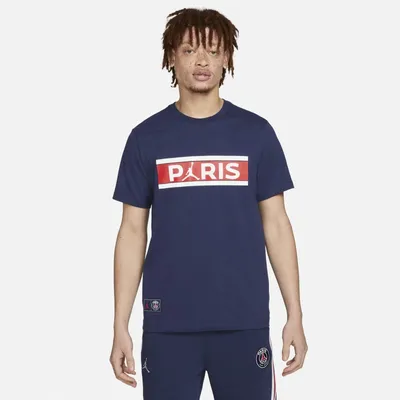 Nike T-shirt męski Paris Saint-Germain - Niebieski