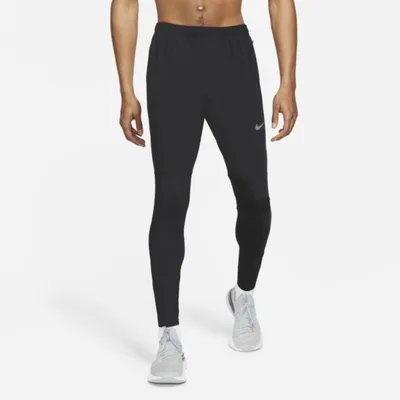 Nike Męskie hybrydowe spodnie do biegania z tkaniny Nike Dri-FIT UV Challenger - Czerń