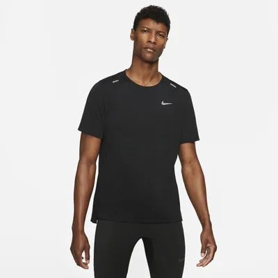Nike Męska koszulka z krótkim rękawem do biegania Nike Dri-FIT Rise 365 - Czerń
